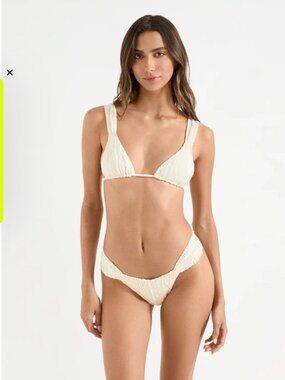 NWT Oneone Swimwear Yulia Top and Amira Bottom Ice Cream Medium